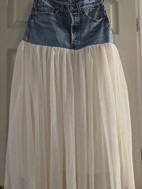 Denim Tulle Maxi Skirt ❤️💥♥️ Tutu